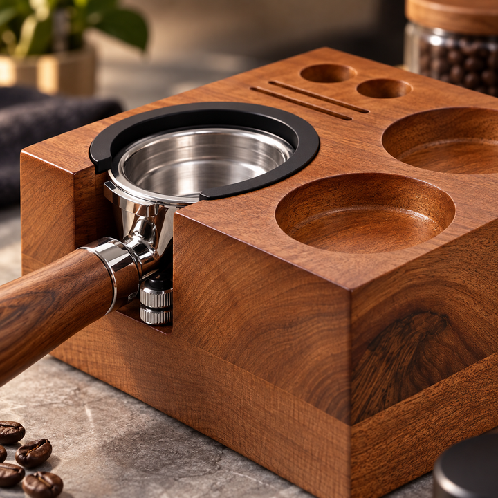 ADJUSTABLE WOOD TAMPING STATION