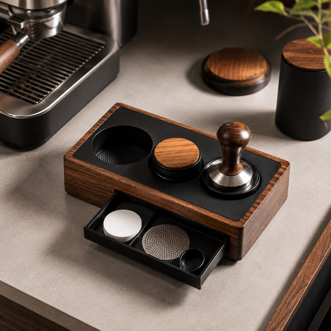 TAMPING STATION WITH DRAWER