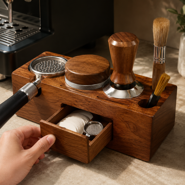WOODEN TAMPING STATION