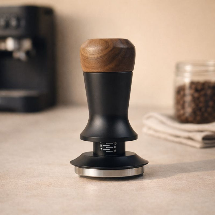 ADJUSTABLE WALNUT ESPRESSO TAMPER