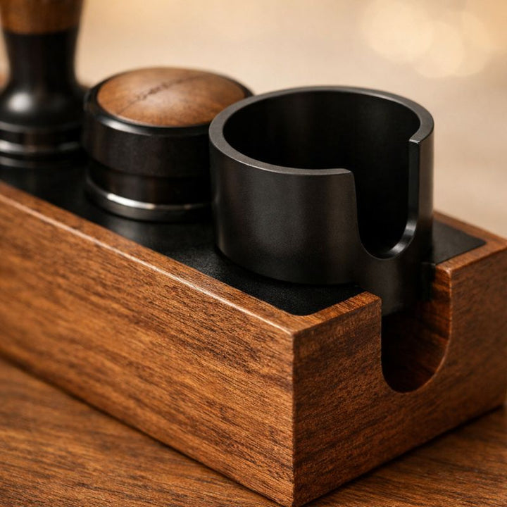 PREMIUM ESPRESSO TAMPING STATION WITH STORAGE DRAWER