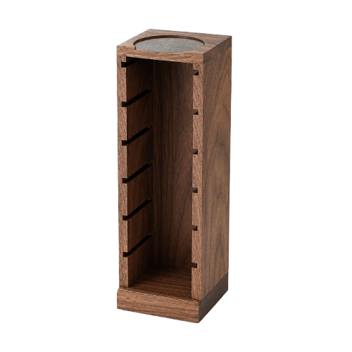 WALNUT BASKET RACK