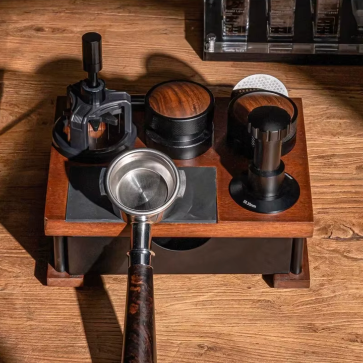 ESPRESSO TAMPING STATION WITH KNOCK BOX