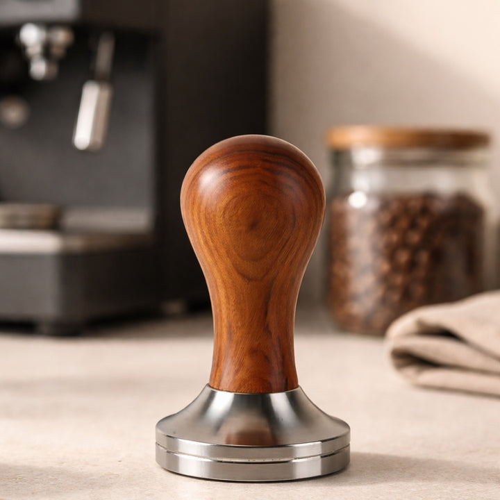 SOLID WOOD ESPRESSO TAMPER